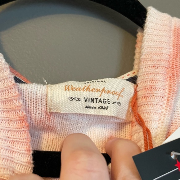 NWT Weatherproof Vintage Sz Med Women’s Coral Tie Dye Knit Hoodie Top Ret $79! - Picture 6 of 12